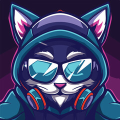 A animal mascot gaming logo 