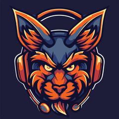 A animal mascot gaming logo 