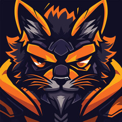 A animal mascot gaming logo 