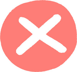Fototapeta premium A red circle with a white X.