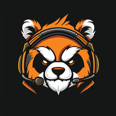 A animal mascot gaming logo 