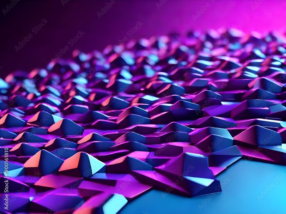 Poster abstract background made of cubes and triangle