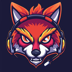 A animal mascot gaming logo 