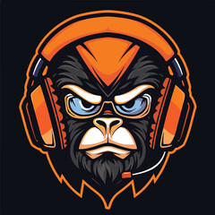 A animal mascot gaming logo 