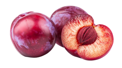 plum isolated on transparent background