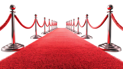 red carpet isolated on transparent background 