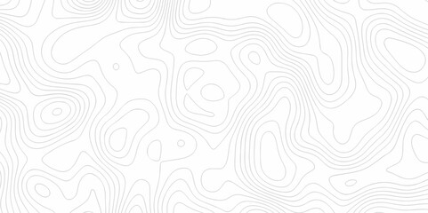 Vector white wave line geography landscape Topo contour map on white background. Geographic mountain relief diagram line wave carve pattern. Topographic world map contour lines map texture.