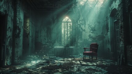 Fototapeta premium Cinematic Tension - Suspenseful and dramatic, ideal for building tension in a cinematic scene