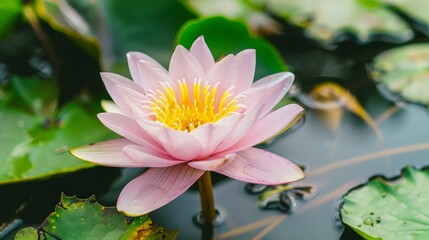 Pink Water Lily in Bloom