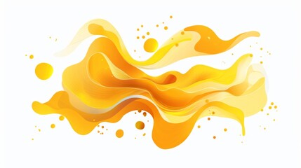 Fototapeta premium Vector fluid isolated abstract geometric gold fusion and yellow gradient shapes for modern website and graphic design on the white background