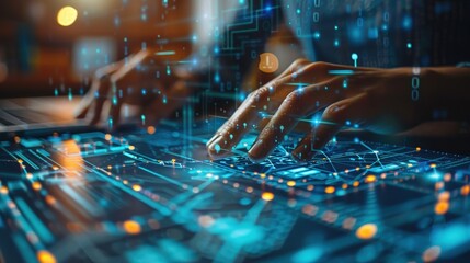 Man planning real estate investment budget with high-tech software, [budget plans], [innovative financial management]