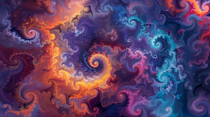 Psychedelic Swirls - Create a background with swirling psychedelic patterns and vibrant colors
