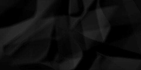 Obraz premium Vector Dark black crumpled old paper background. panorama craft wrinkly paper texture background, crumpled craft ripped poster and banner. 