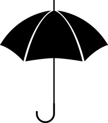 Vector Graphic of Umbrella icon, in cartoon style minimal design template silhouette vector elements, isolated on transparent background, used for mobile app, web site, ui and ux vectors.