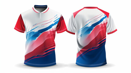 Sports t-shirt jersey design concept, sports jersey concept with front and back view for Soccer, Cricket, Football, Volleyball, Rugby, tennis, gaming, basketball, golf, badminton and e-sports uniform 