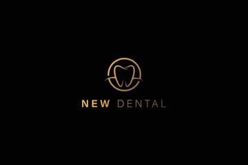 Modern and elegant dentist logo. Dental logo design vector.