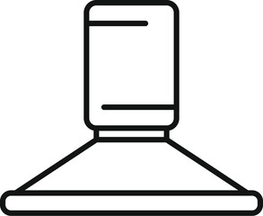 Simple line icon of an exhaust hood, effectively removing steam and smoke in a busy restaurant kitchen