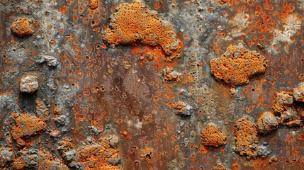 Close up background of old metal aged over time Rusty sheet texture