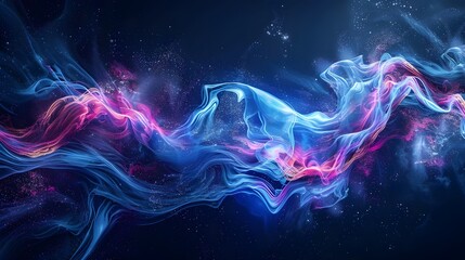 Abstract dynamic wave energy visual vector. Ganerative AI