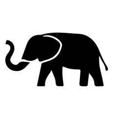 Obraz premium elephant silhouette vector