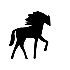 silhouette of a horse