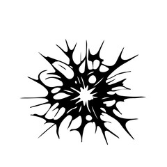 Silhouette of an Abstract Starburst Design