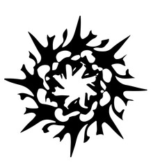 Silhouette of an Abstract Starburst Design