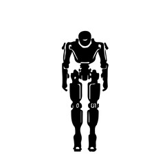 Silhouette of a Futuristic Robot