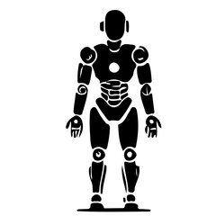 Silhouette of a Futuristic Robot
