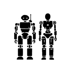 Silhouette of a Futuristic Robot