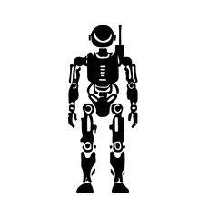Silhouette of a Futuristic Robot