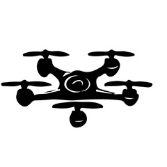 silhouette of a drone