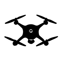 silhouette of a drone