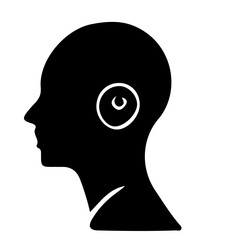 silhouette of a robot head