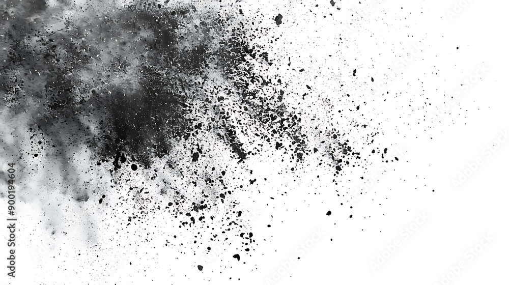 Poster Abstract texture dust particle and dust grain on white background. dirt overlay or screen effect use for grunge and vintage image style.
