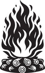 Fire Flame Silhouette Vector Illustration