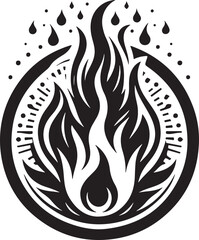 Fire Flame Silhouette Vector Illustration