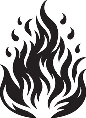 Fire Flame Silhouette Vector Illustration