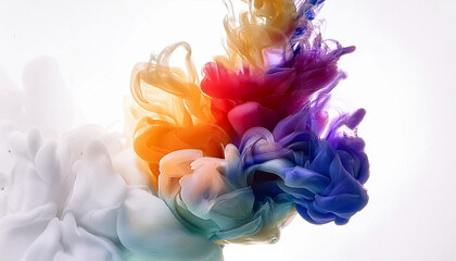 Fototapeta premium A vibrant abstract artwork featuring fluid swirls of bright colors, creating a dynamic and visually stunning composition perfect for art portfolios or modern decor inspiration.