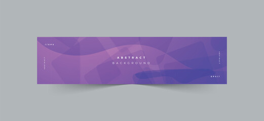 Purple abstract background linkedin banner template
