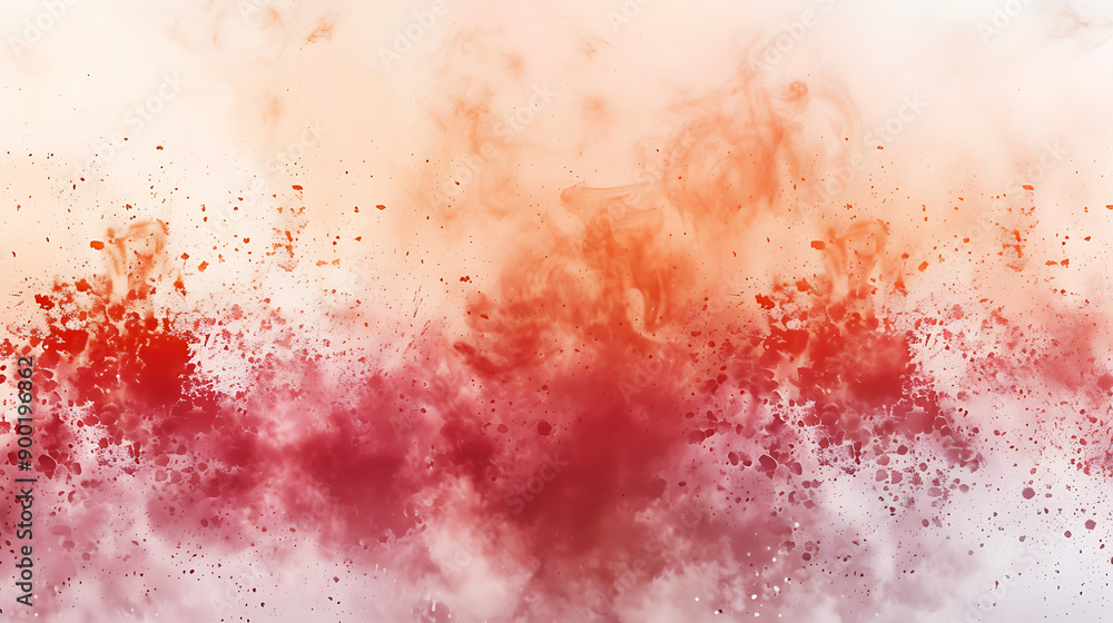 Poster abstract multicolored powder splatted on white background,freeze motion of color powder exploding