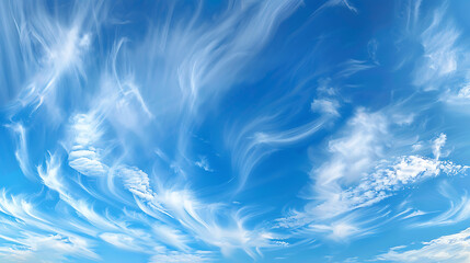 Beautiful blue sky cloudsfor background. Panorama of sky.