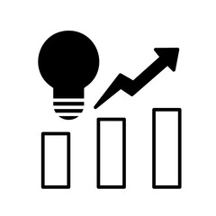 light bulb with growth chart