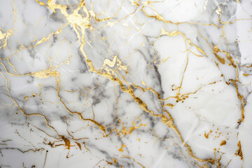 White and gold marble texture with elegant golden veins
