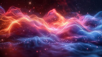 Produce a grainy gradient background for a mindfulness app interface with calming color flows