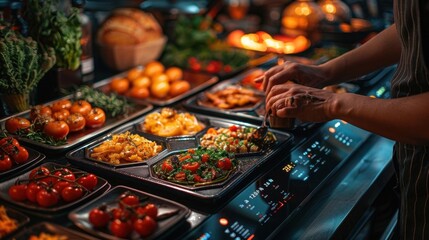 Craft a glassmorphism-inspired menu for a high-end restaurant's digital ordering system