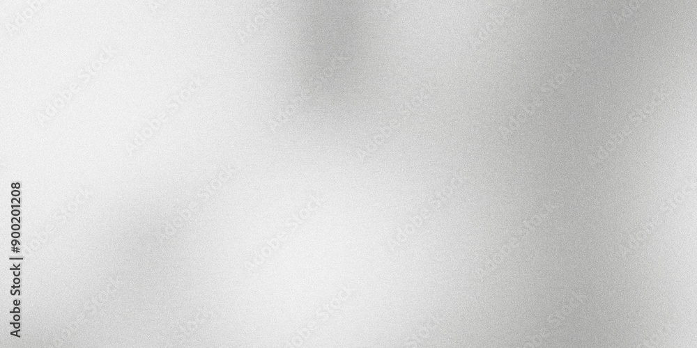 Poster subtle grain texture effect on abstract background with a light silver gradient