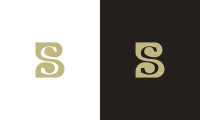 BS SB B S monogram luxury logo template