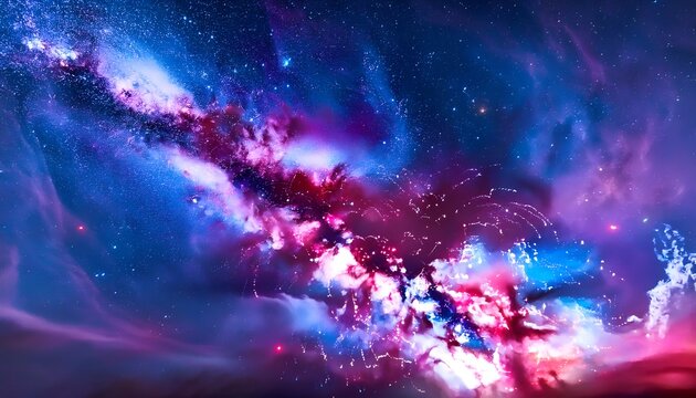background with nebule in deep space with clouds of gas and dust.