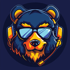 A animal mascot gaming logo 